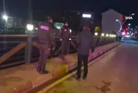 He wanted to jump off the bridge, saying that his girlfriend had been taken to a women's shelter.