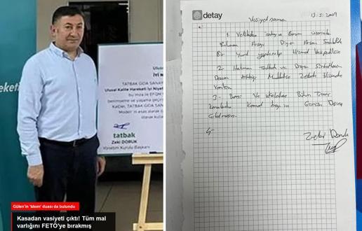 HAKMAR'ın sahibi Zeki Doruk tüm mal varlığını FETÖ'ye bırakmış