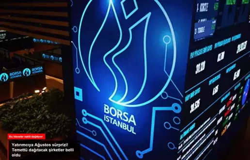 Borsa yatırımcıları dikkat! Ağustos ayında temettü dağıtacak şirketler belli oldu