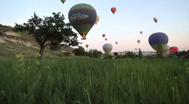 Li Kapadokyayê piştî baranên biharê siruşt bi reng û rûyê kesk xemilî