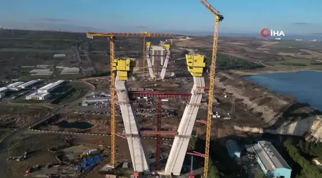 The first bridge of Kanal İstanbul is rising.