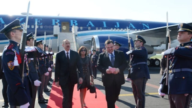 Azerbaijani President Arrives In Czech Republic For Working Visit