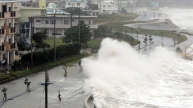 Powerful Typhoon Pounds Japan's Okinawa Islands