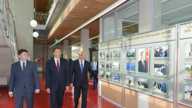 Azerbaijani President Attends Opening Of A Concrete Plant In Baku