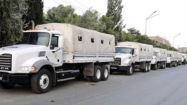 First Trucks From Aid Convoy To Ukraine Cross Back Into Russia