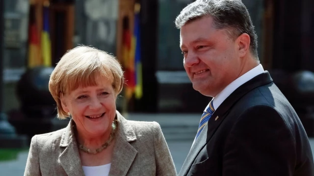 German Chancellor Merkel Arrives In Kyiv For Crisis Talks