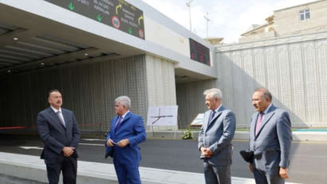 Azerbaijani President Attends Opening Of Another Road Junction In Baku