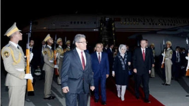 Turkish President Recep Tayyip Erdogan Arrives In Azerbaijan For Official Visit