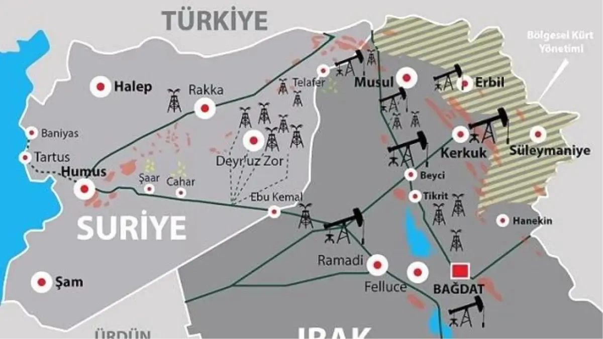 Irak ve Suriye deki Petrol Savaşının Haritası Haberler