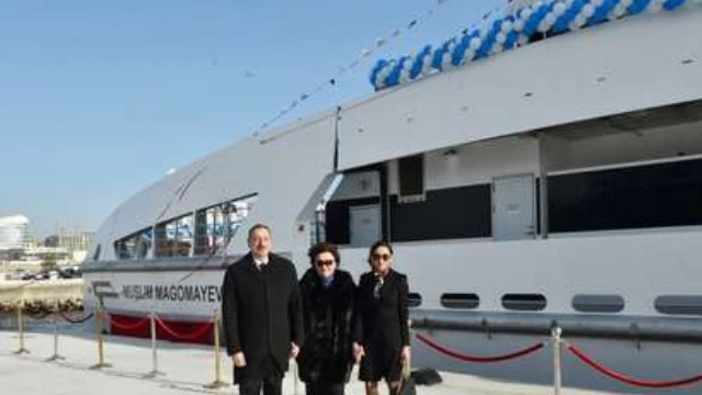 Ilham Aliyev Attended A Ceremony To Inaugurate The Fast Crew Boat After Muslim Magomayev