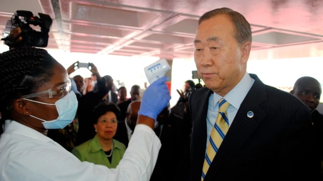 Ban Ki-Moon 'Cautiously Optimistic' About Ebola