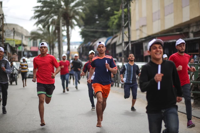 فصائل فلسطينية بغزة تنظم سباقا رياضيا دعما لـ
