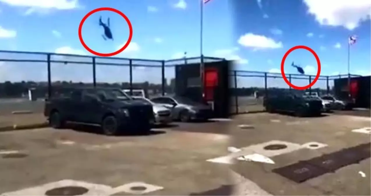 Piste İniş Yapmak İsteyen Helikopterin Düşme Anı Kameraya Yansıdı Piste İniş Yapmak İsteyen Helikopterin Düşme Anı Kameraya Yansıdı