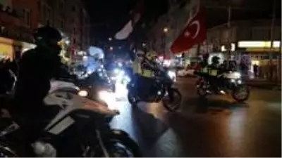 Motosiklet tutkunlarından Cumhuriyet Bayramı korteji Motosiklet tutkunlarından Cumhuriyet Bayramı korteji