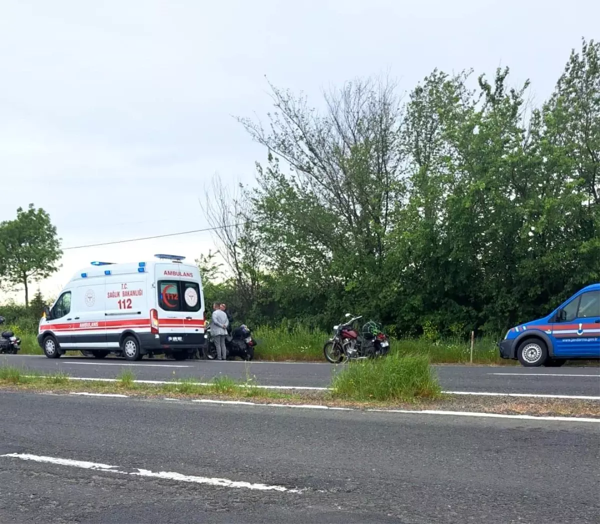 Motosiklet sürücüsü kazada yaralandı Haberler