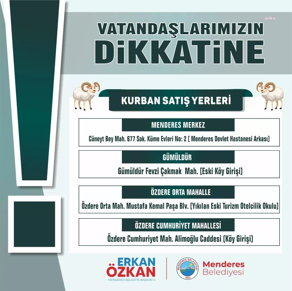 Menderes te Kurban Bayramı öncesi kurbanlık satışı ve kesim yerleri