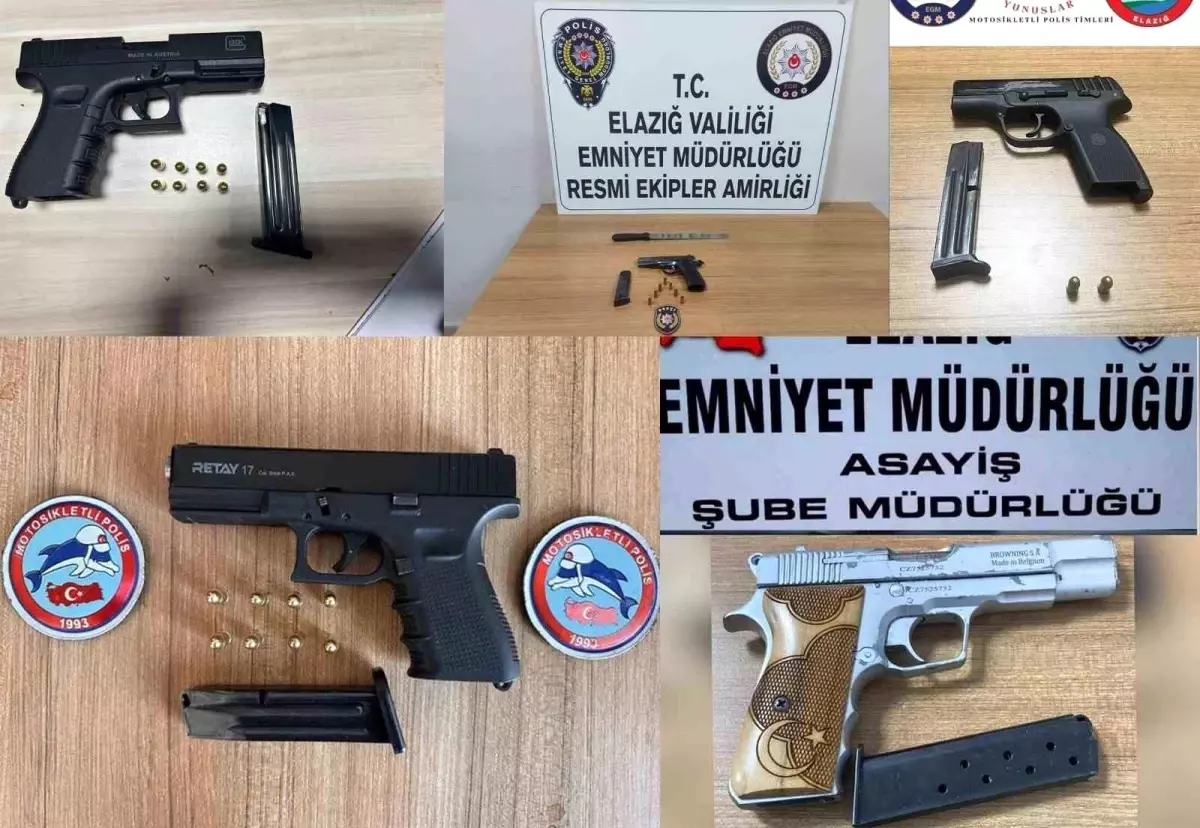 Elazığ da yapılan asayiş uygulamalarında 9 şüpheli ve 6 yabancı uyruklu