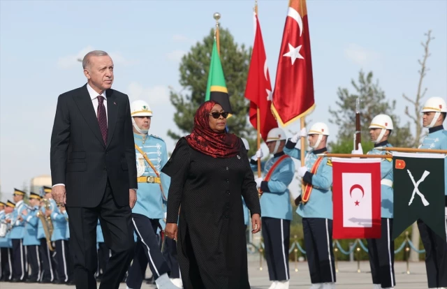 الرئيس أردوغان يستقبل نظيرته التنزانية في أنقرة
