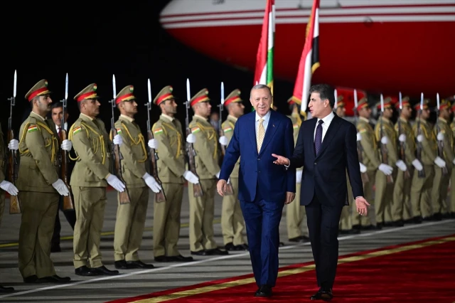 الرئيس أردوغان يصل أربيل قادما من بغداد
