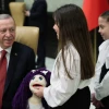 أردوغان يستقبل أطفالا بعيدهم في المجمع الرئاسي