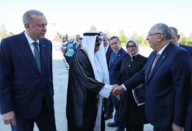 Serokomar Erdogan bi merasimeke fermî Mîrê Kuweytê el-Sebah pêşwazî kir