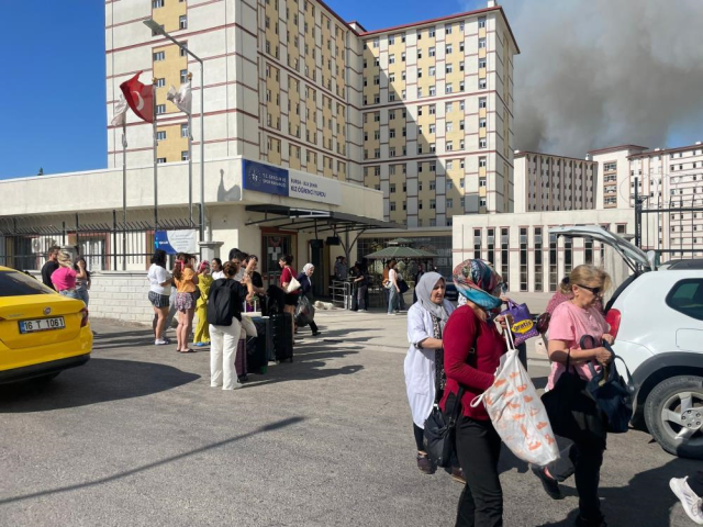 Fire in Bursa! Dormitories on the university campus evacuated