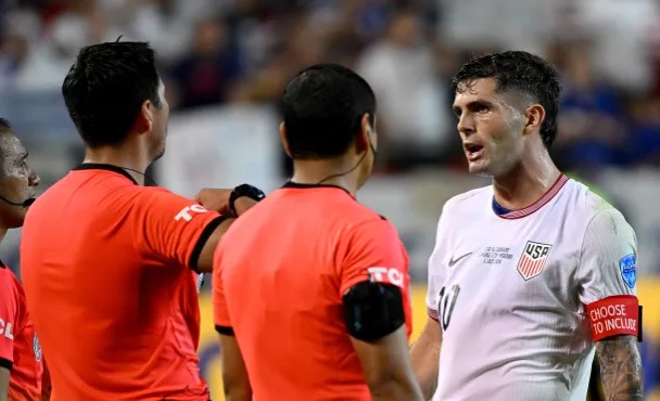 Christian Pulisic was shocked when the referee he argued with during the match refused to shake hands with him after the match.