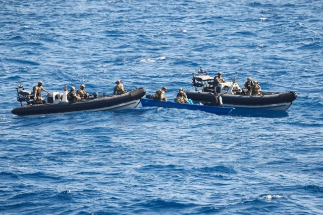 52 million dollars worth of drugs seized in the operation carried out with a warship in the Caribbean