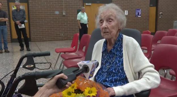 99-year-old woman graduates from high school 81 years after leaving during World War II