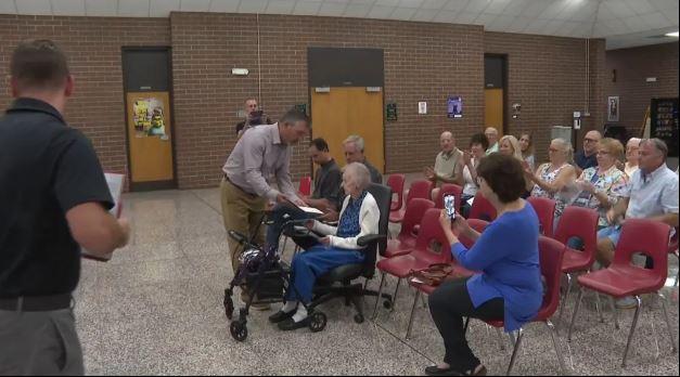 99-year-old woman graduates from high school 81 years after leaving during World War II