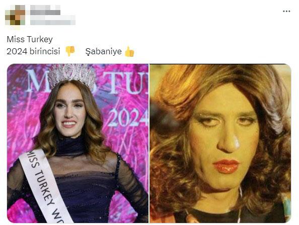 People who saw Miss Turkey winner İdil Bilgen compared her to Şabaniye