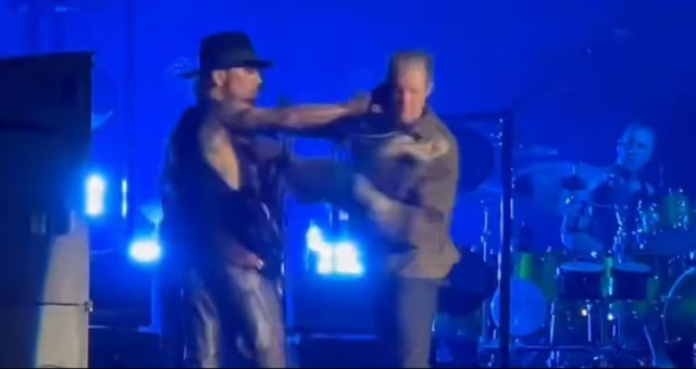 Rock band lead singer punches guitarist on stage, concert ends