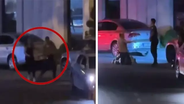 A woman driver in Avcılar tried to take the guard's weapon.