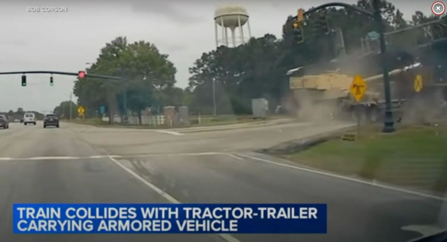 Train Collides with Truck Carrying Tank in the US: Horrifying Moments Captured on Camera