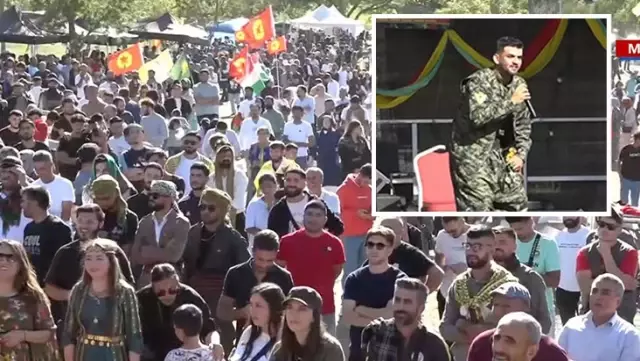 Terror festival in France! They conducted organization propaganda with PKK flags.