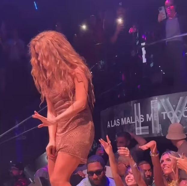 Shakira got angry and left the stage as some audience members tried to take pictures under her skirt