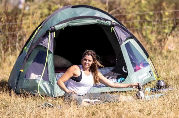 Homeless former Playboy model Louise Glover has started living in a tent