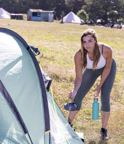 Homeless former Playboy model Louise Glover has started living in a tent