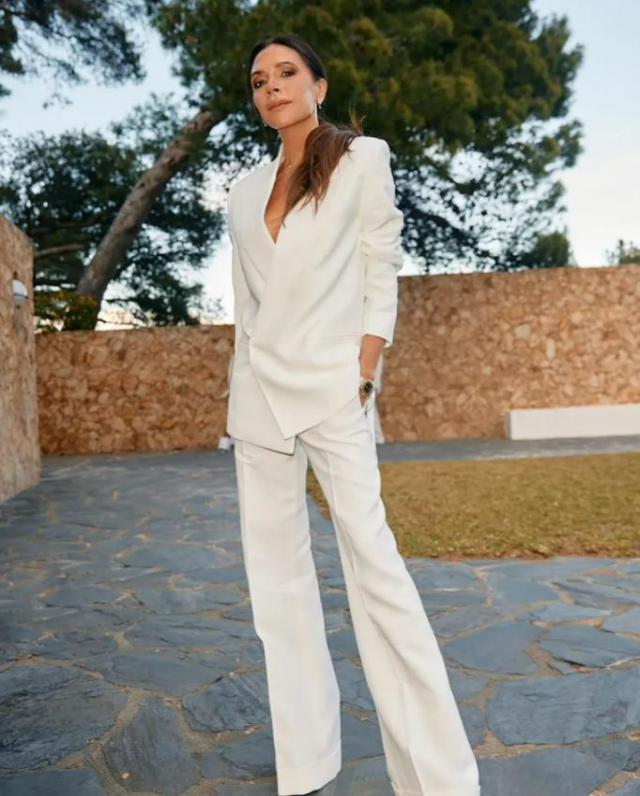 50-year-old Victoria Beckham dazzled while posing for the promotion of the perfume brand