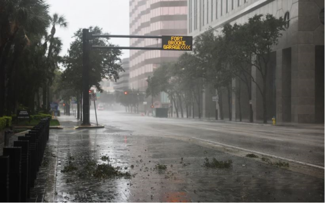 Authorities in Florida affected by the hurricane have asked citizens to write their names and blood types on their arms with a permanent marker