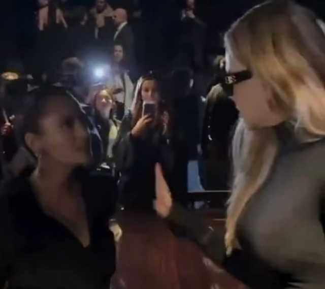 Tense moments occurred between Nicole Kidman and Salma Hayek at the Balenciaga fashion show in Paris