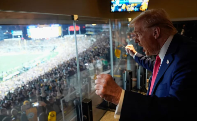 Trump supporter Instagram model entered the field during a football game in the USA