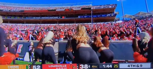 The cameraman who closely filmed the cheerleaders dancing at the football game faced backlash