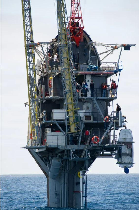 The world's strangest ship deliberately sank itself to transform into a futuristic ocean laboratory and transitioned to a vertical position