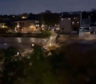 The floodwaters in Spain destroyed a giant bridge in 3 seconds