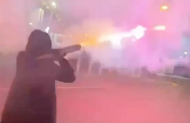 The man dressed as Darth Vader firing fireworks at people with a rocket launcher caused panic