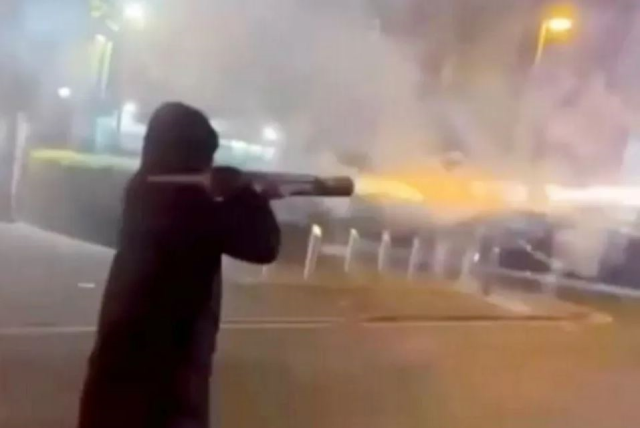 The man dressed as Darth Vader firing fireworks at people with a rocket launcher caused panic