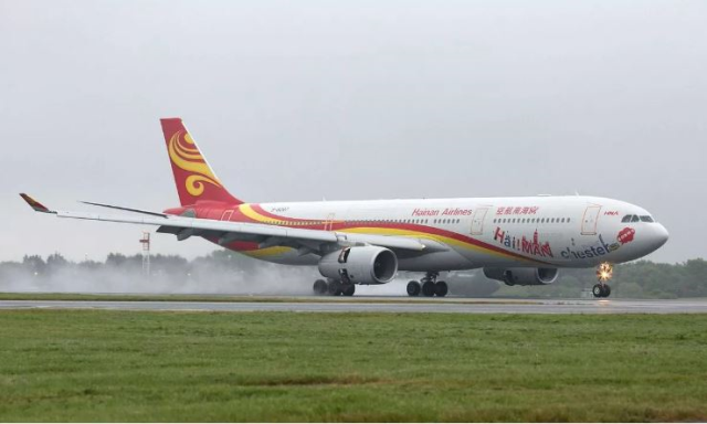 Frightening moments in the air: The passenger plane's engine caught fire due to a bird strike