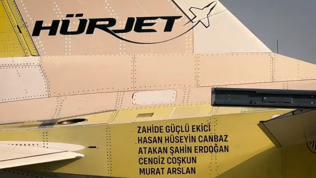 The second prototype of HÜRJET flew with the names of our martyrs