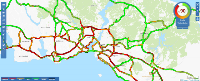 Istanbul is red on the last working day of the week